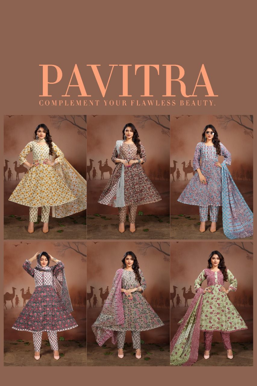 New Pavitra 101 Cotton Printed Casual Daily Wear Ready Made Suit Collection